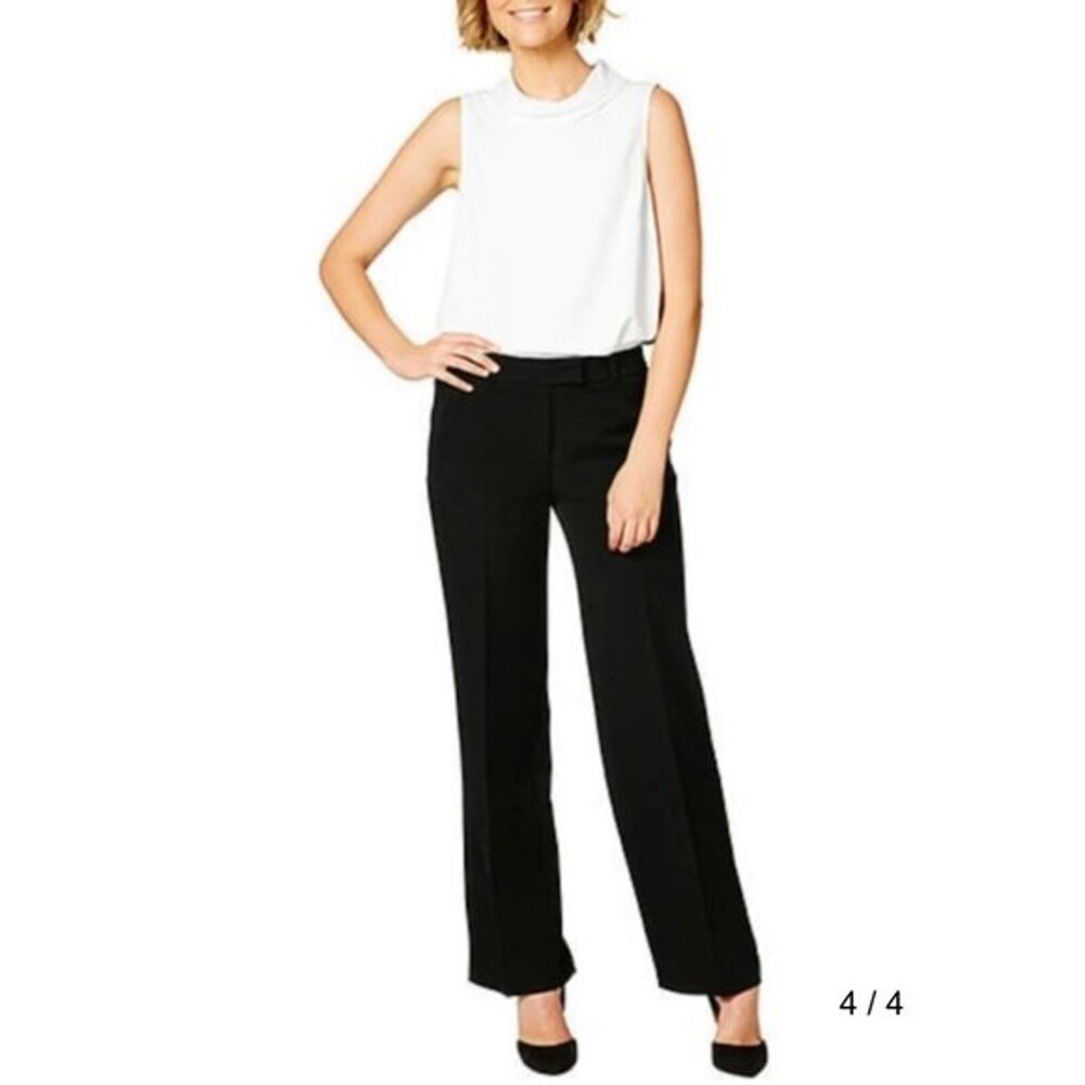 Laundry by Shelli Segal black wide leg trouser dress pants slacks size 0